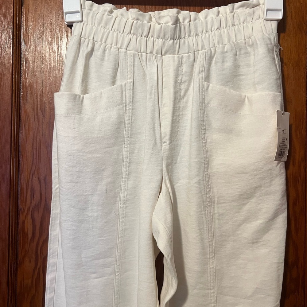 NWT a new day Cream Elastic Waist Pants XS - Picture 5 of 6